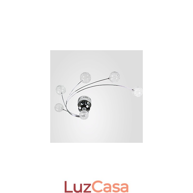 Luminária de teto moderna Living Lâmpadas incluídas 6 luzes