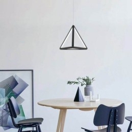 Luminária pendente pós-moderna, luz geométrica triangular, lâmpada criativa, iluminação