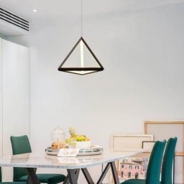 Luminária pendente pós-moderna, luz geométrica triangular, lâmpada criativa, iluminação