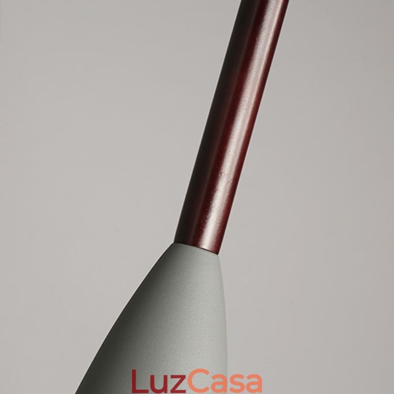 Luminária pendente simples e moderna com três luzes, luminária criativa de alumínio para café