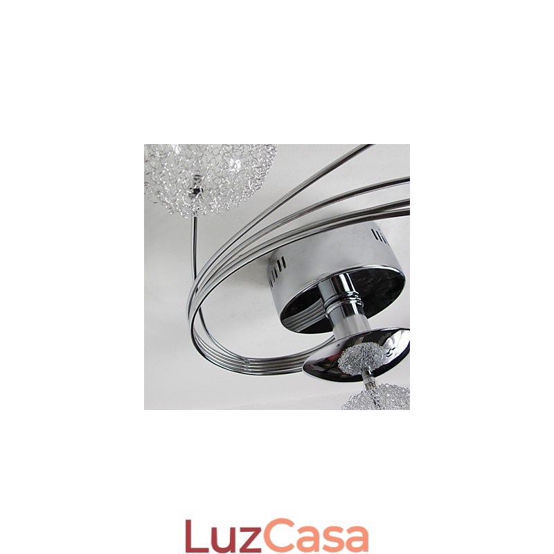 Luminária de teto moderna Living Lâmpadas incluídas 6 luzes