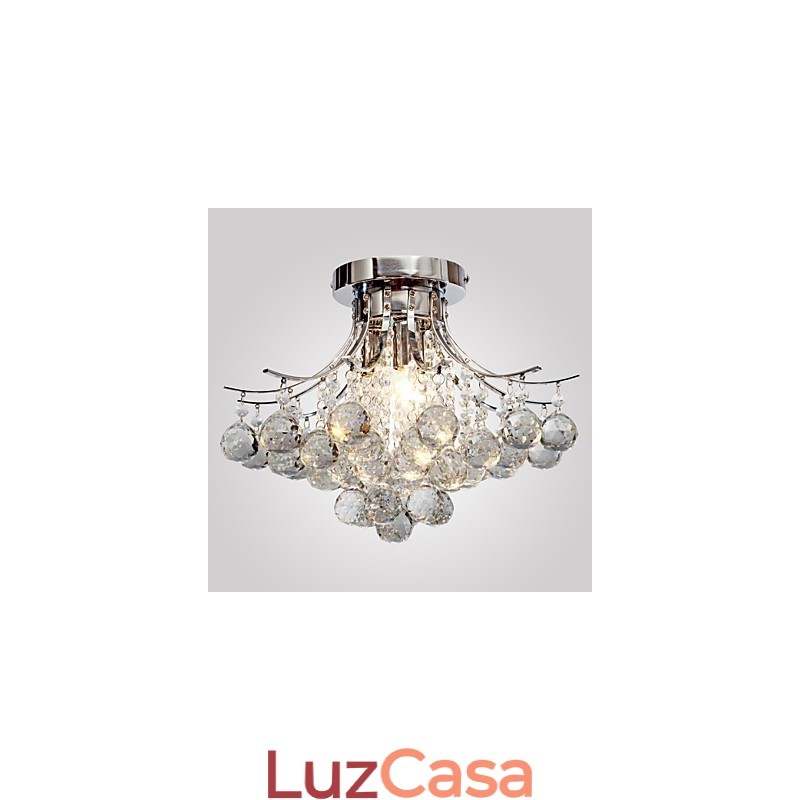 Lustre Moderno Cristal 3 Luzes