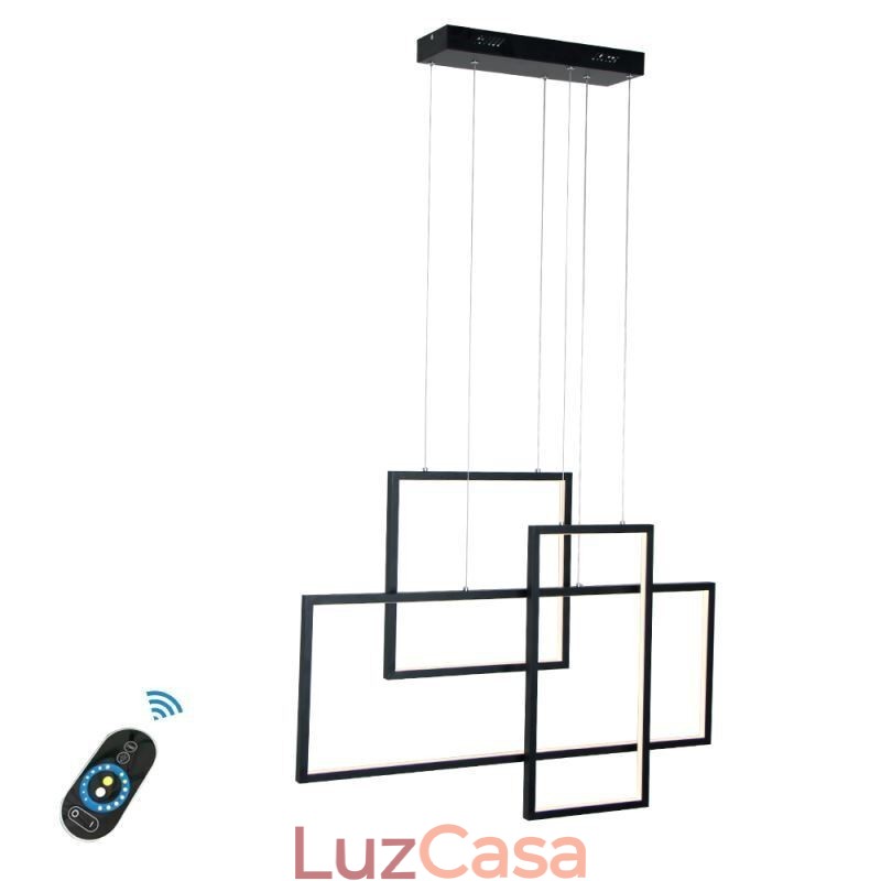 Luminária pendente nórdica Luminária pendente quadrada geométrica