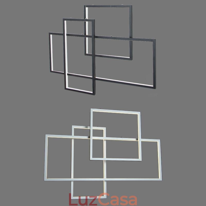 Luminária pendente nórdica Luminária pendente quadrada geométrica