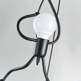 Luminária pendente moderna e simples em forma de homenzinho, luminária criativa