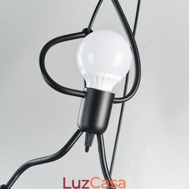 Luminária pendente moderna e simples em forma de homenzinho, luminária criativa