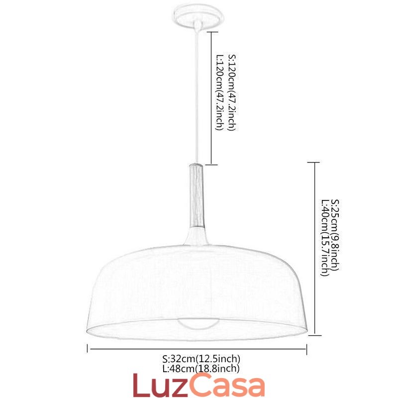Luminária pendente nórdica individual ajustável, iluminação de calor para casa