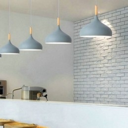 Luminária pendente moderna de alumínio Macaron Lamp Home Luz ajustável