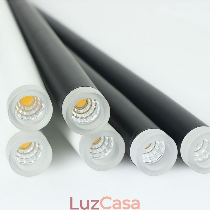 Luminária pendente moderna e simples em formato de cilindro, luminária de chuva de meteoros