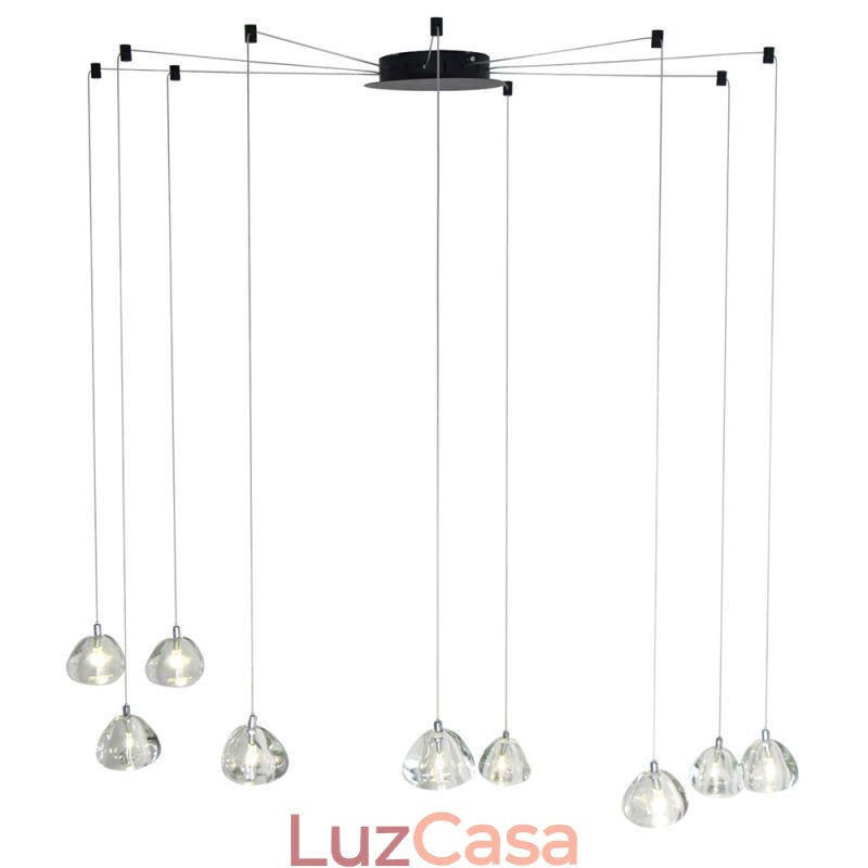 Lustre de cristal moderno com pingente de luz, luminária para iluminação doméstica