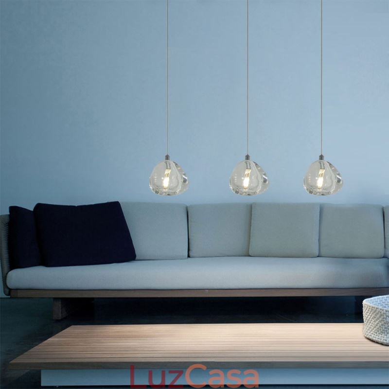 Lustre de cristal moderno com pingente de luz, luminária para iluminação doméstica