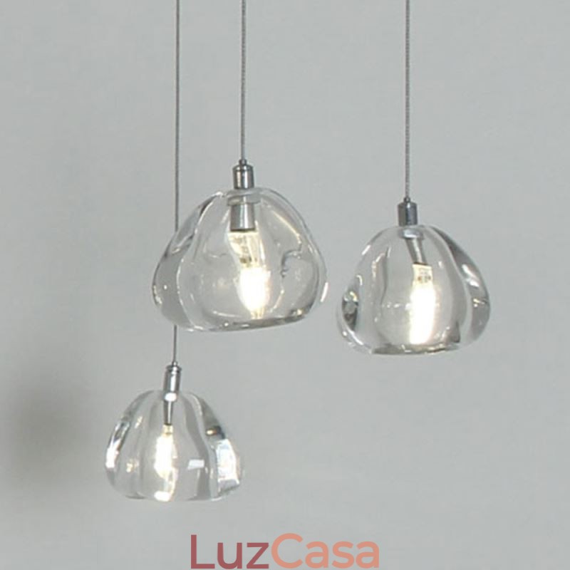 Lustre de cristal moderno com pingente de luz, luminária para iluminação doméstica