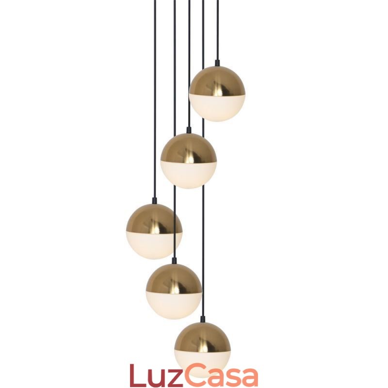 Luminária pendente nórdica em formato de círculo criativo