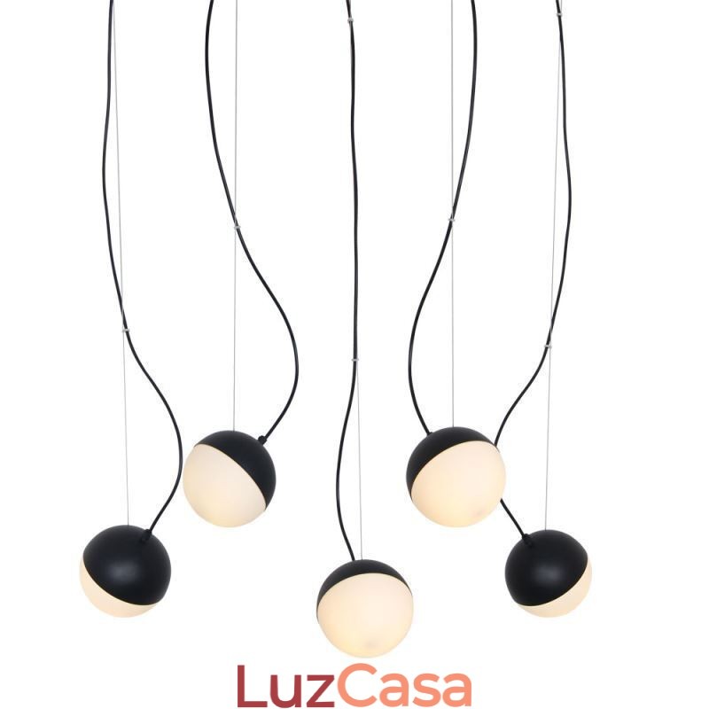 Luminária pendente nórdica em formato de círculo criativo