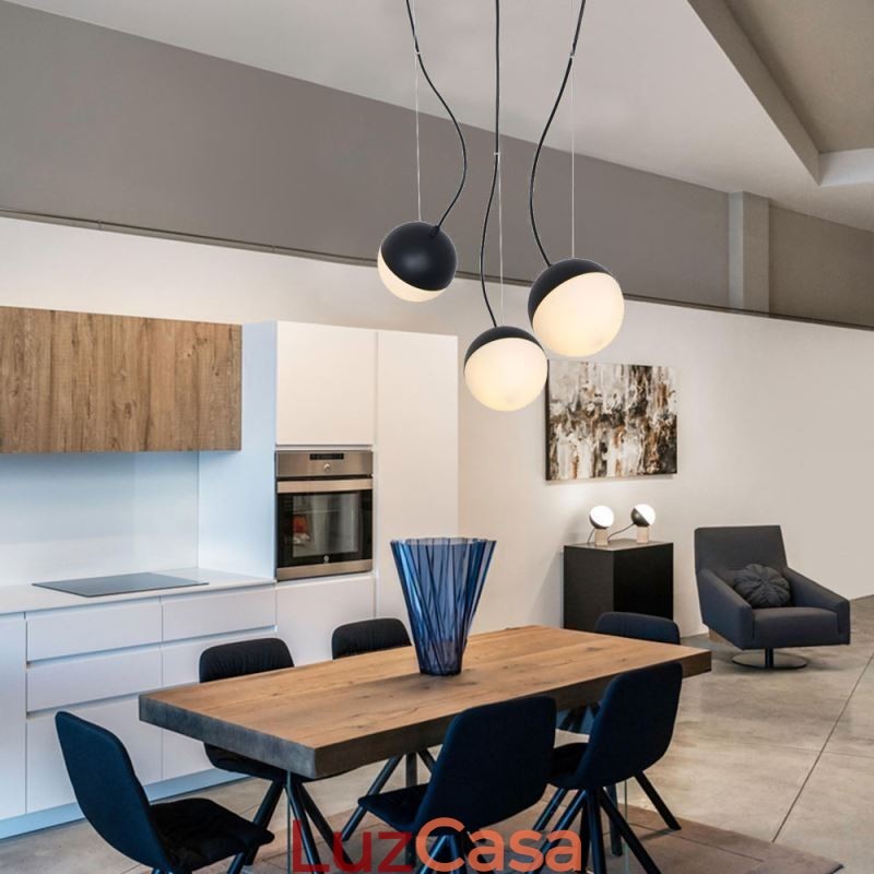 Nordic Ball Cluster Pendant Light Moderno Criativo Forma Redonda Lâmpada Iluminação