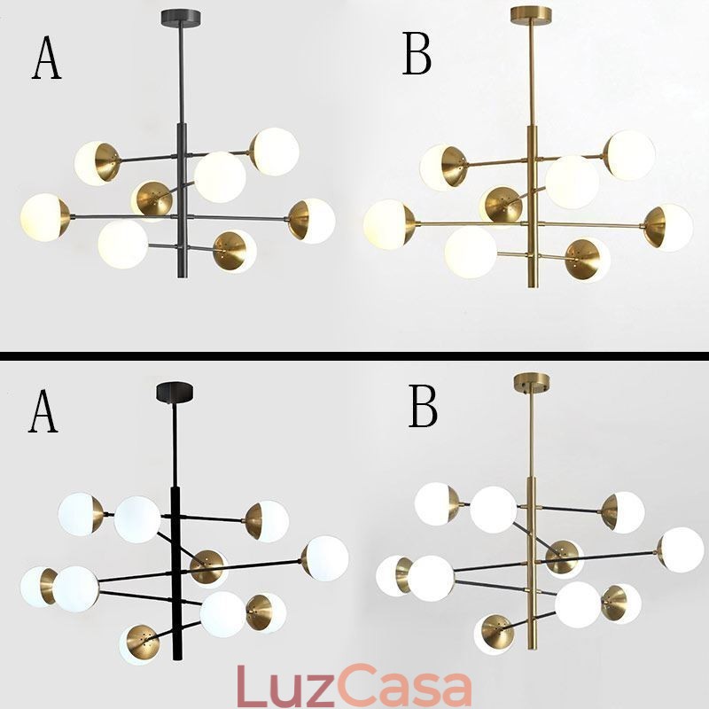 Luminária pendente contemporânea Magic Bean Sputnik Chandelier Lamp