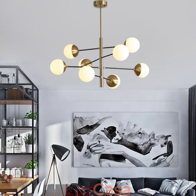 Luminária pendente contemporânea Magic Bean Sputnik Chandelier Lamp