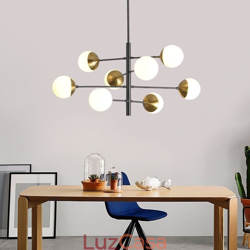 Luminária pendente contemporânea Magic Bean Sputnik Chandelier Lamp