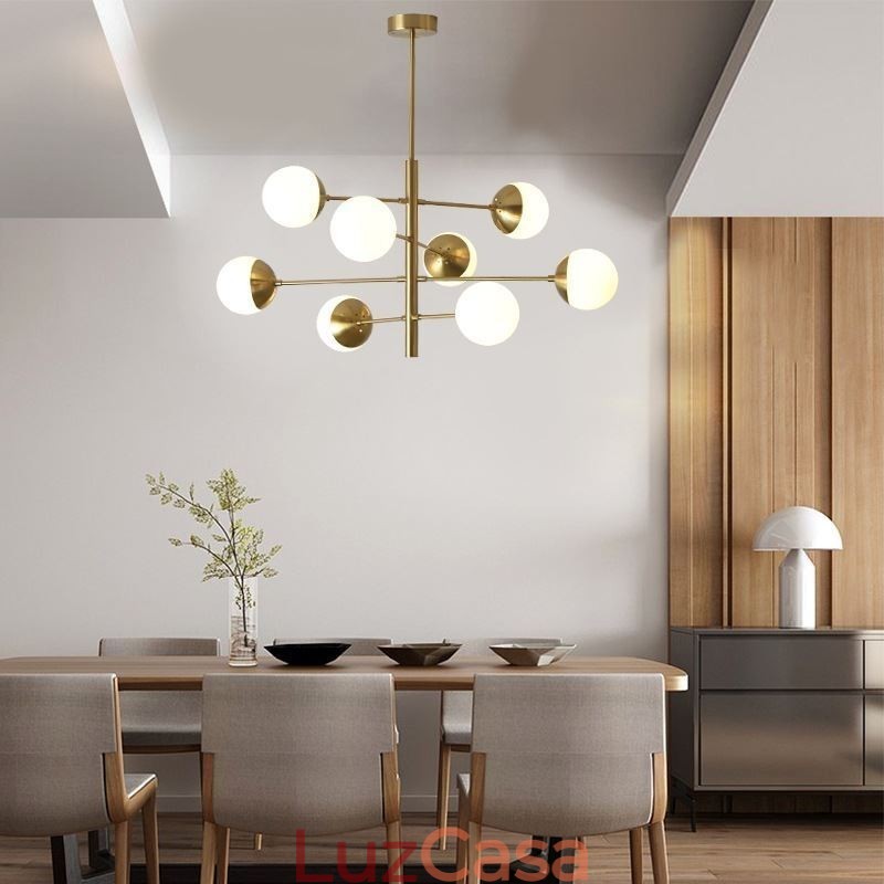 Luminária pendente contemporânea Magic Bean Sputnik Chandelier Lamp