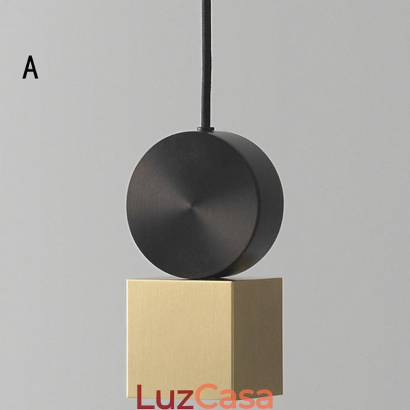 Luminária pendente moderna nórdica de acrílico, luminária geométrica de iluminação