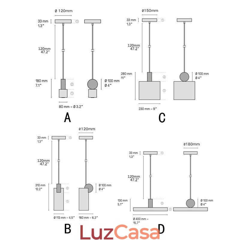 Luminária pendente moderna nórdica de acrílico, luminária geométrica de iluminação