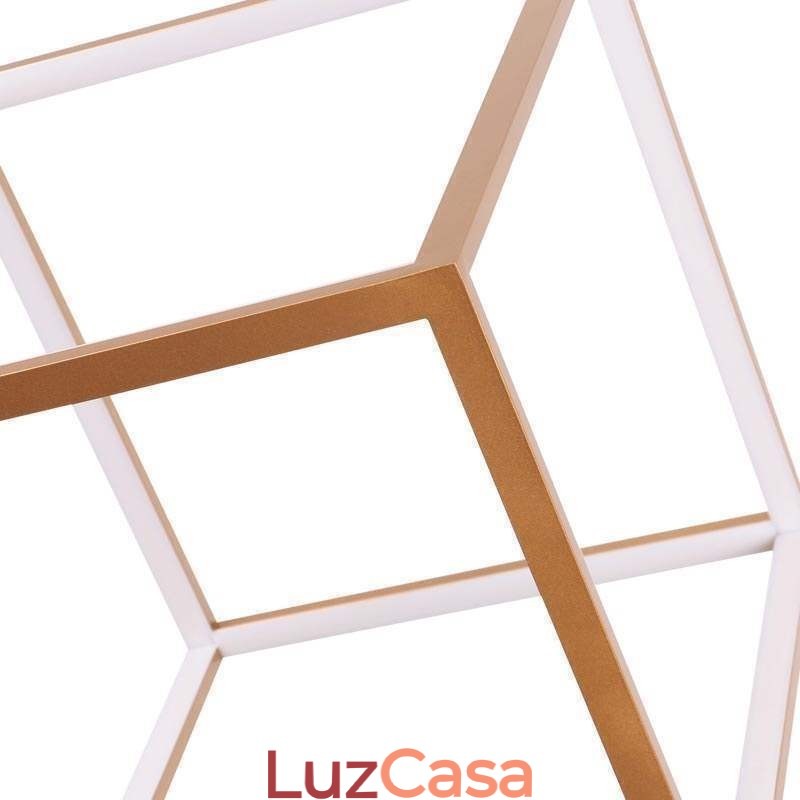 Luminária pendente pós-moderna geométrica dourada