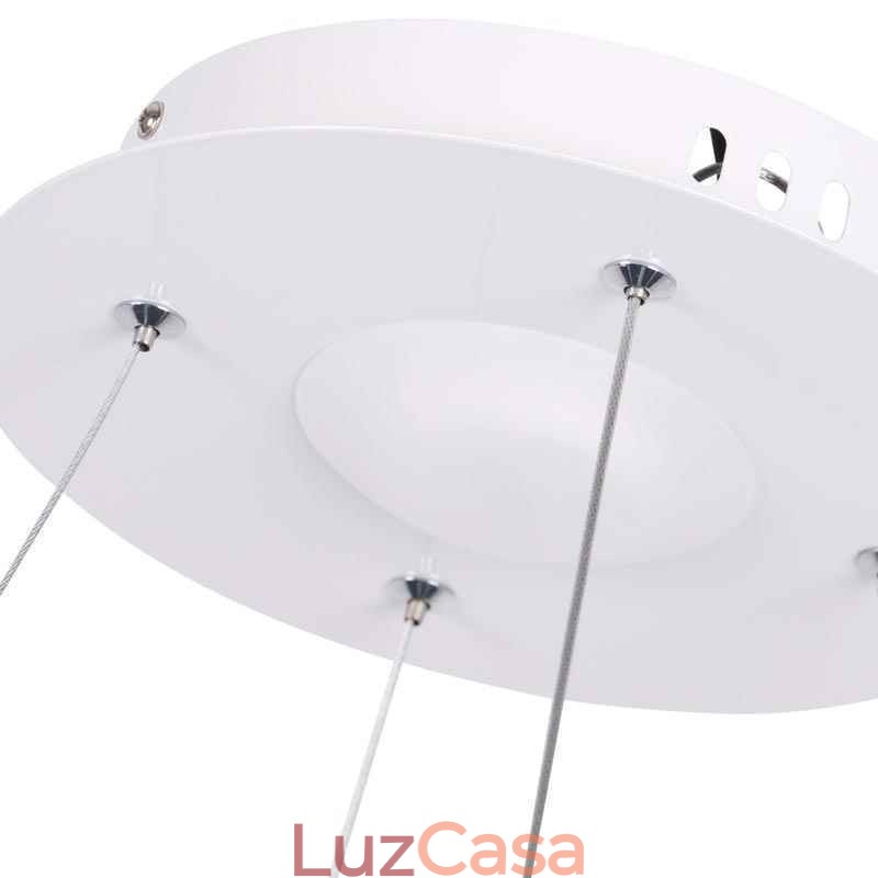 Luminária pendente moderna em acrílico circular 40cm