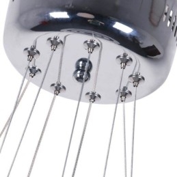 Luminária pendente moderna acrílica 3 anéis lâmpada 40+30+20cm