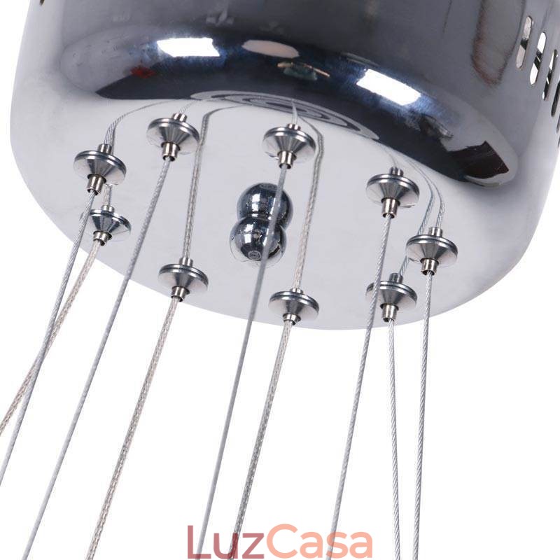 Luminária pendente moderna acrílica 3 anéis lâmpada 40+30+20cm