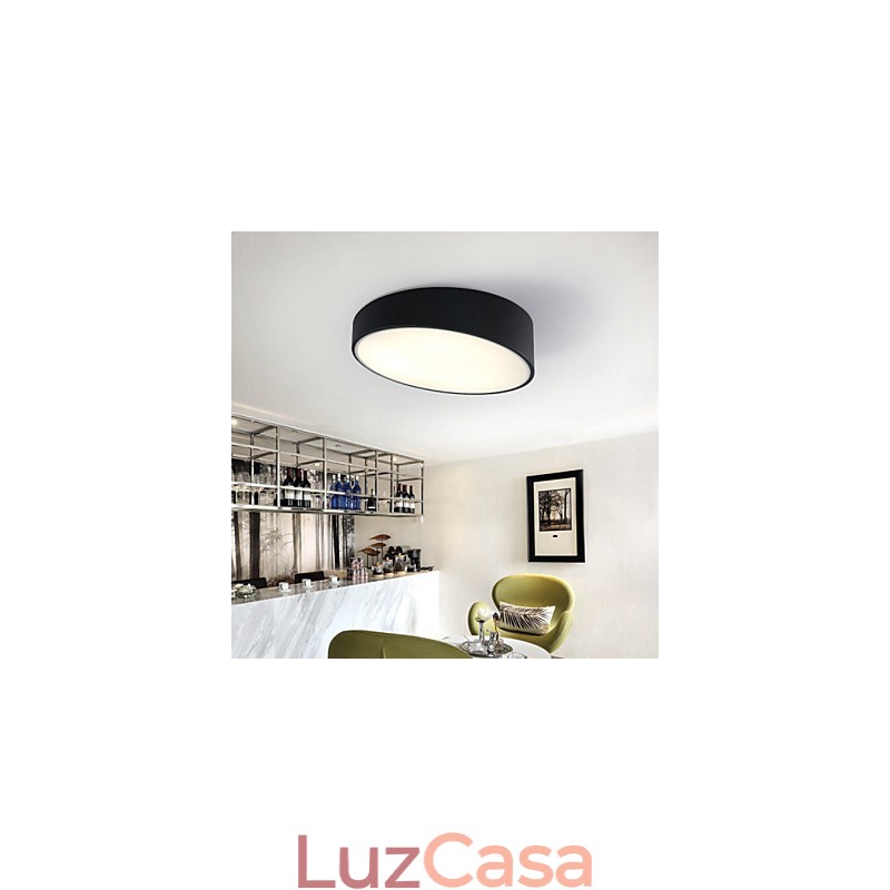Luminária de cúpula de ferro forjado cilíndrica criativa contemporânea e contraída