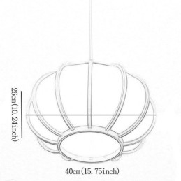 Luminária pendente criativa de bambu japonesa Luminária pendente moderna e simples para sala de chá Luminária redonda