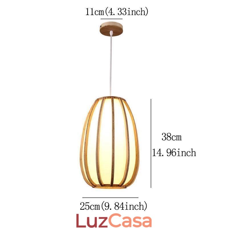Luminária pendente de bambu Visual Comfort