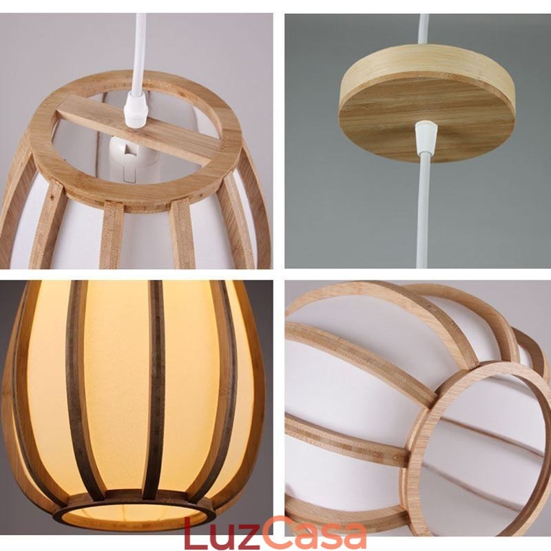Luminária pendente de bambu Visual Comfort