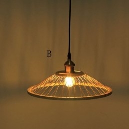 Luminária pendente de bambu Dome Luminária pendente tecida à mão