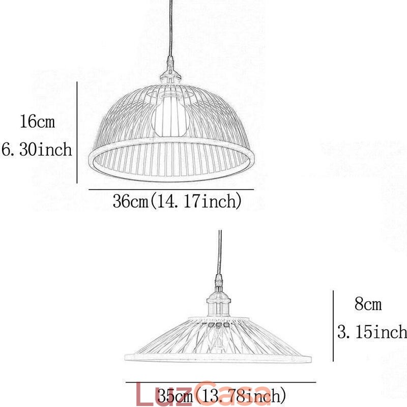 Luminária pendente de bambu Dome Luminária pendente tecida à mão