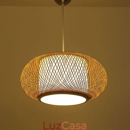 Luminária pendente decorativa de bambu Conforto visual Luminária pendente decorativa de bambu Conforto visual