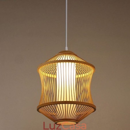 Luminária pendente em gaiola de bambu Visual Comfort Luminária pendente em gaiola de bambu Visual Comfort