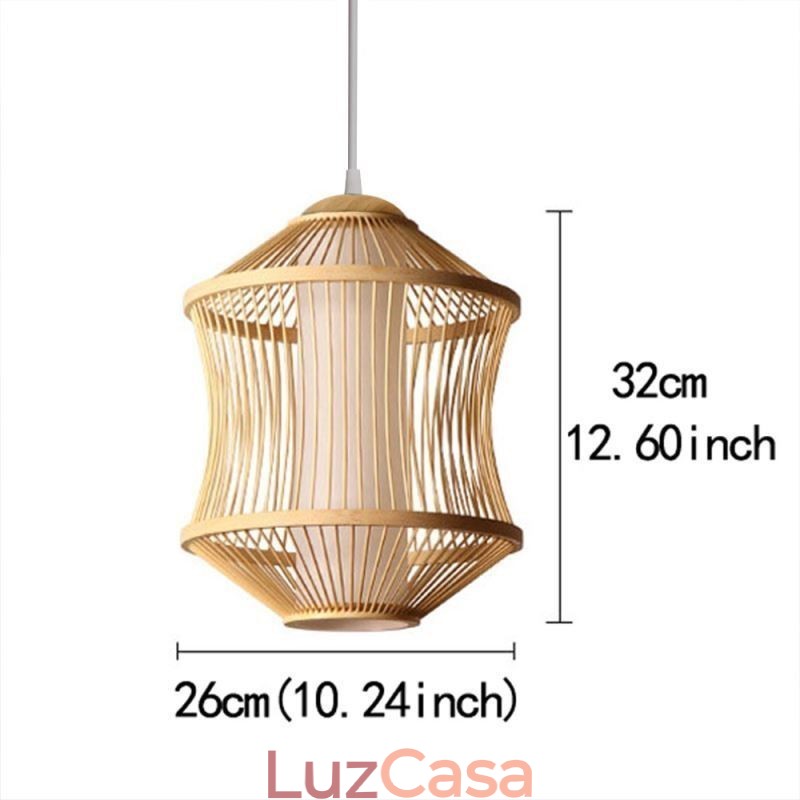 Luminária pendente em gaiola de bambu Visual Comfort