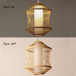 Luminária pendente em gaiola de bambu Visual Comfort