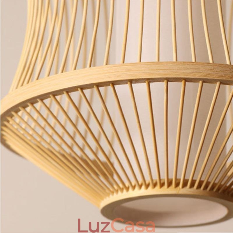 Luminária pendente em gaiola de bambu Visual Comfort