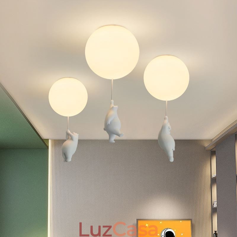Nordic Ballon Luz de teto Acrílico Pendente Luz Crianças Crianças