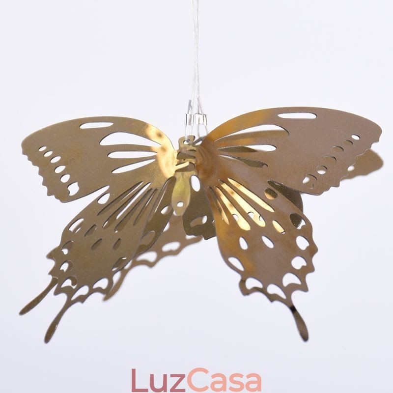 Luminária pendente nórdica Luminária pendente criativa de vidro borboleta