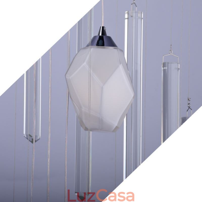 Cluster Pendant Light Moderno Grande Pingente Lustre de Cristal Duplex Escadaria