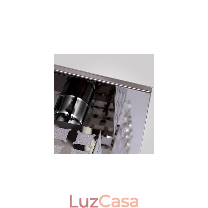 Lustre moderno de cristal inoxidável 4 luzes