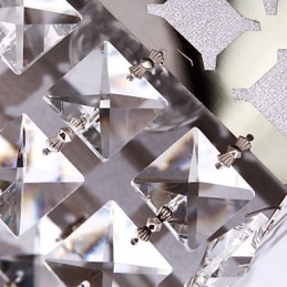 Lustre moderno de cristal inoxidável 4 luzes