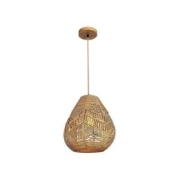 Luminária de teto nórdica retrô, abajur de corda de papel natural, tecido à mão