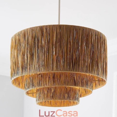 Luz pendente retrô country, abajur de corda de papel multicamadas, abajur de teto Luz pendente retrô country, abajur de corda de papel multicamadas, abajur de teto