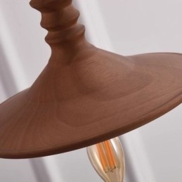 Pendente de madeira de borracha Ins Vintage Hanging Light