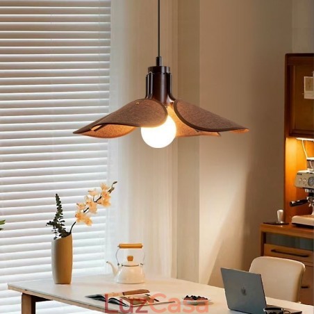 Luminária pendente nórdica estilo wabi sabi abajur de tecido luz de teto decorativa Luminária pendente nórdica estilo wabi sabi abajur de tecido luz de teto decorativa