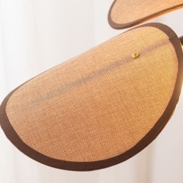 Luminária pendente nórdica estilo wabi sabi abajur de tecido luz de teto decorativa